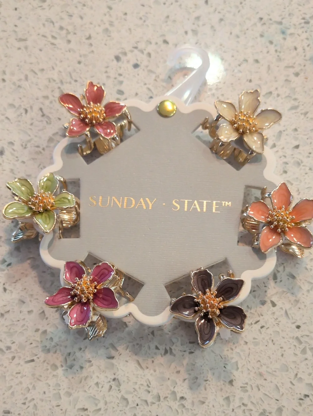 SUNDAY STATE Floral Hair Clips Set in Multicolor